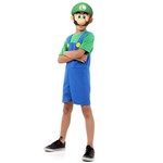 Fantasia Luigi Infantil Curto - Super Mario