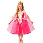 Fantasia Princesa Aurora (Bela Adormecida) Infantil Luxo Completa - P 3 - 4