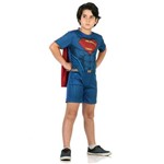 Fantasia Super Homem Infantil Curto - Liga da Justiça