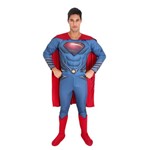 Fantasia Superman Premium Adulto - o Homem de Aço P