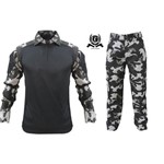 Farda Tática Camuflada Choque Black Combat Shirt + Calça