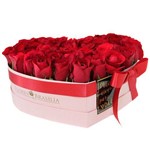 Fascínio de Mini Rosas Vermelhas na Caixa