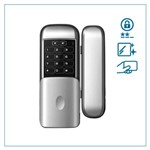 Fechadura Eletrônica com Cartão para Portas de Vidro GL 220 Prata Beluni