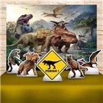 Festa Aniversário Dinossauros Decoração Kit Prata