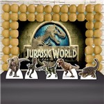 Festa Aniversário Jurassic World Decoração Kit Ouro Cenários