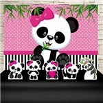 Festa Aniversário Panda Rosa Decoração Kit Prata