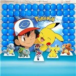 Festa Aniversário Pokemon Decoração Cenários Kit Ouro