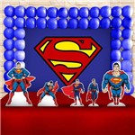 Festa Aniversário Superman Desenho Cenário Kit Ouro