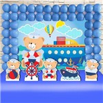 Festa Aniversário Urso Marinheiro Chá de Bebê Kit Ouro
