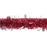 Festão de Natal Poa Vermelho 6cm X 2m com 1 Unidade