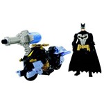 Figura Articulada 15 Cm e Veículo - Dc Comics - Batman e Batmoto com Lançador - Mattel