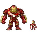 Figura Colecionável 17 Cm - Metals - Disney - Marvel - Age Of Ultron - Hulkbuster e Iron Man - Dtc