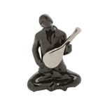 Figurino de Musico Sentado 20,5cm Black