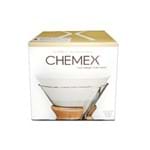 Filtro Circular Chemex Branco Pré-dobrado - 100 Un. | Chemex CH-FC100