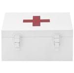 First Aid Caixa para Remédios Branco/vermelho