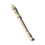 Flauta Doce Germânica Custom Sound Cfl 1 - Soprano, Creme, Corpo Abs