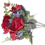 Flor Artificial 10 Buques de Rosas Vermelhas