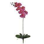 Flor Haste Orquidea Phalaenopsis Rosa Real Toque 90cm Flor Arte