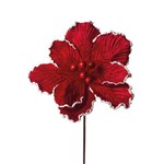Flor Poinsettia Decoração Natal 20x20cm Vermelho