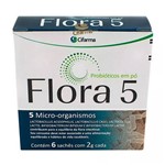 Flora 5 Probióticos em Pó C/ 6 Sachês de 2g Cada