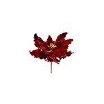 Flores Cabo Curto Poinsetia Vermelho Escuro - 12 Unidades 21 X 25 Cm