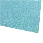 Folha de EVA 40x60cm - Glitter Neon Azul Claro - 5 Unidades