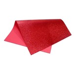 Folha de EVA 40x60cm - Glitter Vermelho - 5 Unidades