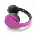 Fone de Ouvido Headphone Bluetooth com Rádio Fm Sd Função Fone Mode Estéreo Exbom Hf-440bt Rosa
