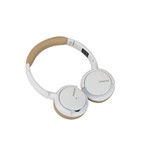 Fone de Ouvido Headphone Bluetooth Kimaster Branco e Bege K1BM