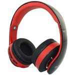 Fone de Ouvido Headphone com Bluetooth Rádio Fm Sd Função Fone Mode Estéreo Exbom Hf-440bt Vermelho