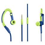 Fone de Ouvido Pulse Sport Earhook Intra Auricular com Microfone - Azul e Verde - Ph207