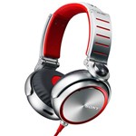 Fone de Ouvido Sony Supra Auricular Prata/Vermelho - MDR-XB920/RCLA