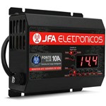 Fonte Automotiva Jfa 10a Slim 500w Carregador de Baterias Bivolt Automático Led Voltimetro Amperimet