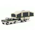 Ford: F-100 (1970) C/ Pop-Up Camper Trailer - Hitch & Tow - Série 10 - 1:64 - Greenlight