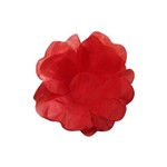 Forma Flor de Crepom Vermelha Lisa - Dafesta