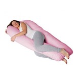 Travesseiro Corpo Gigante U Fronha Rosa Fassini Têxtil