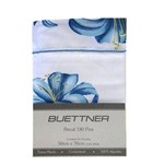 Fronha Travesseiro Percal Bouton - Branco/Azul