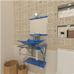 Gabinete de Vidro 45cm para Banheiro Bielorrússia-Azul