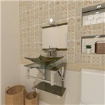 Gabinete de Vidro 45cm para Banheiro Bielorrússia-Ouro Envelhecido