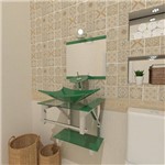 Gabinete de Vidro 45cm para Banheiro Bielorrússia-Verde