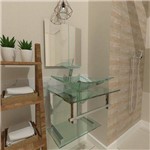 Gabinete de Vidro 45cm para Banheiro Escócia - Incolor