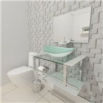 Gabinete de Vidro 60cm para Banheiro Sérvia Branco
