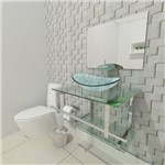Gabinete de Vidro 70cm para Banheiro Irlanda Incolor