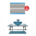 Gabinete de Vidro 80cm para Banheiro Noruega Azul