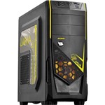 Gabinete Mid-tower Java Led Amarelo Lateral em Acrílico - Pcyes