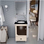 Gabinete para Banheiro com Pés Espelheira e Tampo de Granito Gaam Lisboa 48,2Cm Rovere