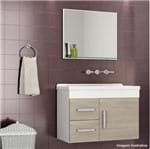 Gabinete para Banheiro Polaris 61x46cm com Lavatório e Espelheira Berlim Cerocha