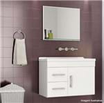 Gabinete para Banheiro Polaris 61x46cm com Lavatório e Espelheira Branco Cerocha