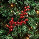 Galho Decorativo com Frutinhas Vermelha - Orb Christmas