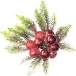 Galho Decorativo Luxo para Árvore de Natal Bolas Vermelhas - Orb Christmas
